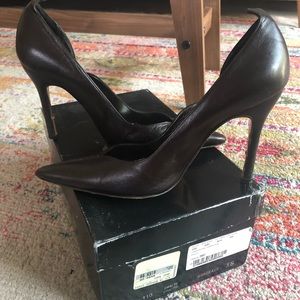 Dolce & Gabbana chocolate brown stilettos